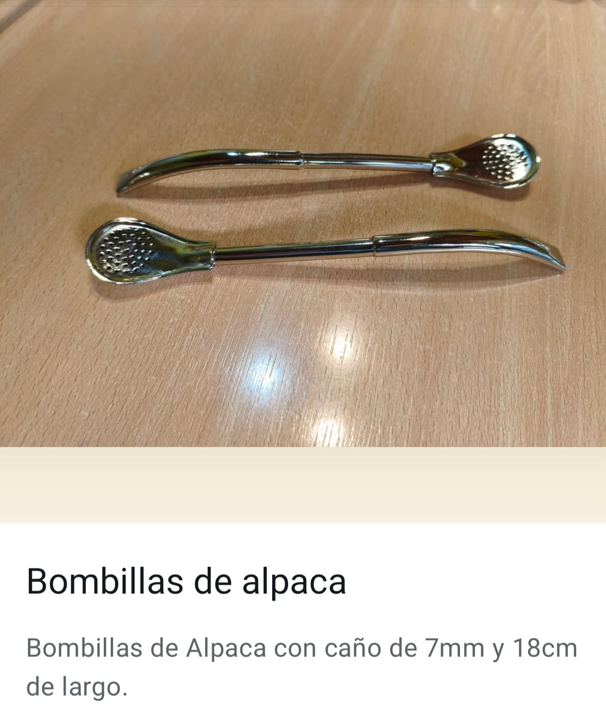 Bombilla de alpaca caño de 7mm